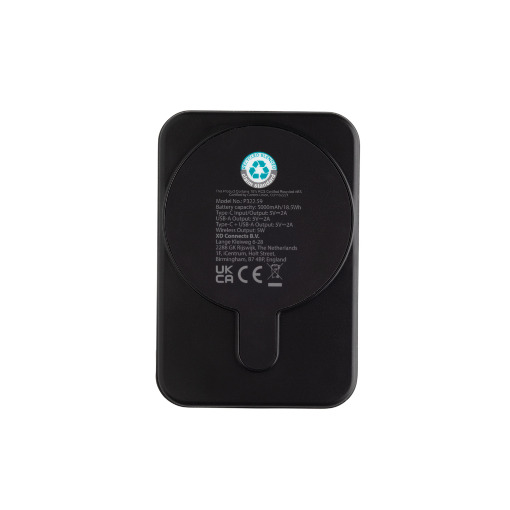 Powerbank Stellar magnético 5000 mAh y 5W plástico reciclado