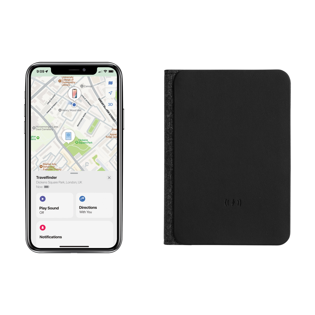 Porta pasaporte Trackmate poliéster RCS con localización