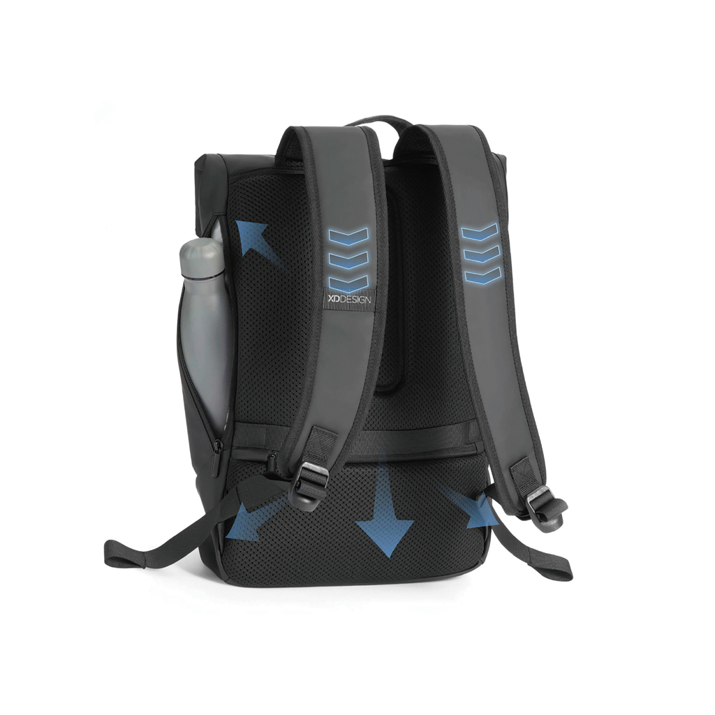 Mochila urbana resistente al agua con solapa