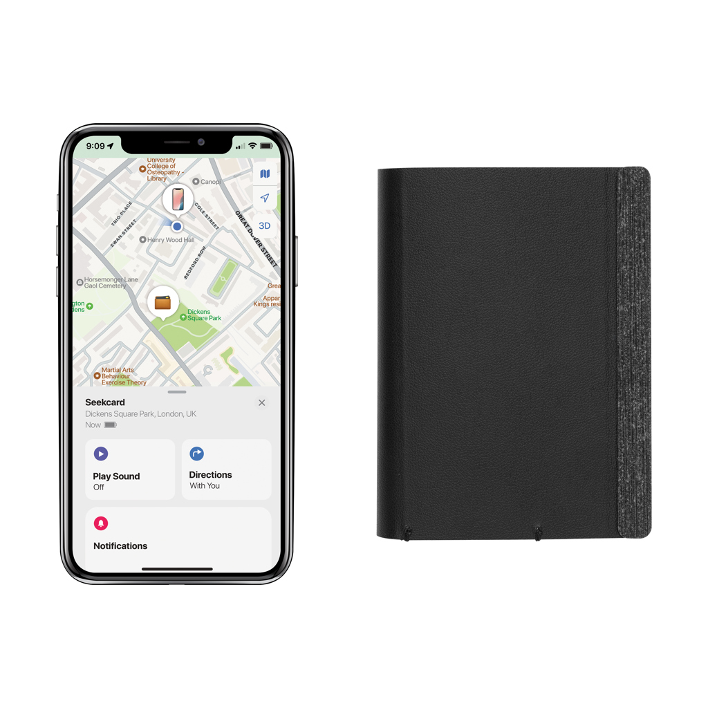 Cartera poliéster Seekcard RCS con localización