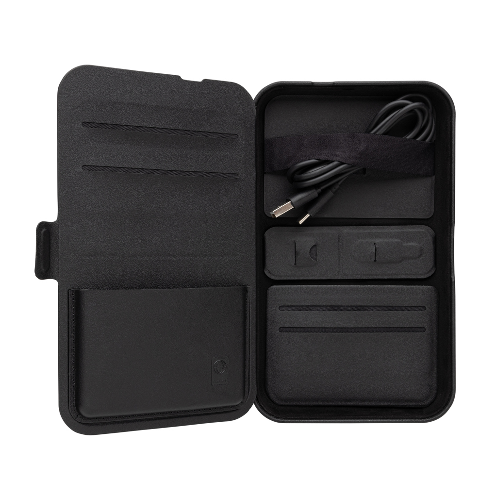 Estuche viaje reciclado RCS Swiss Peak con cargador 3 en 1