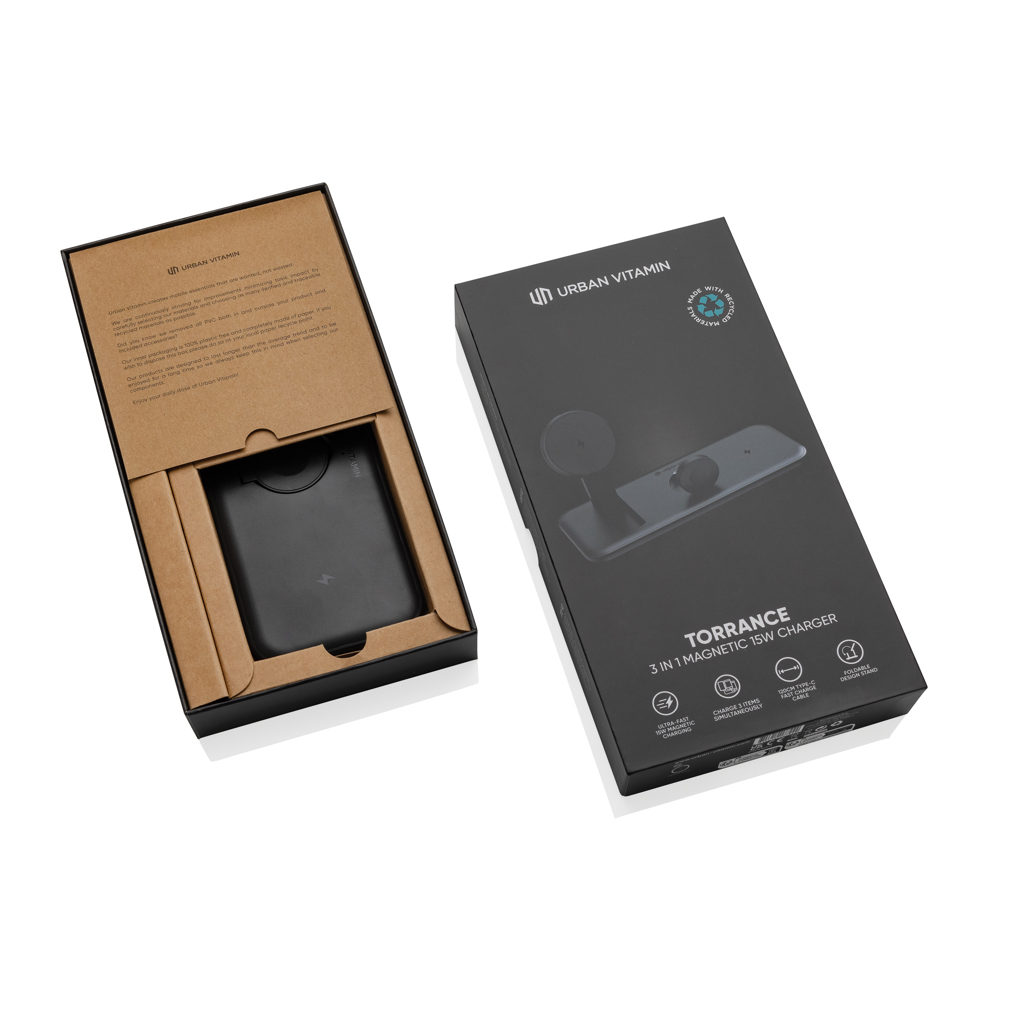 Cargador magnético 3 en 1 de 15W Urban Vitamin Torrance
