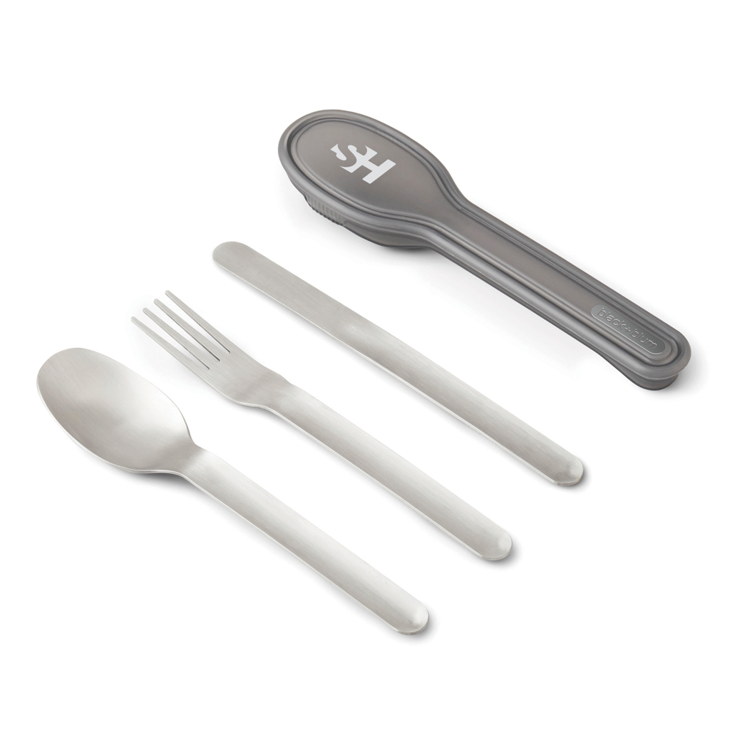 Set de cubiertos negro+Blum