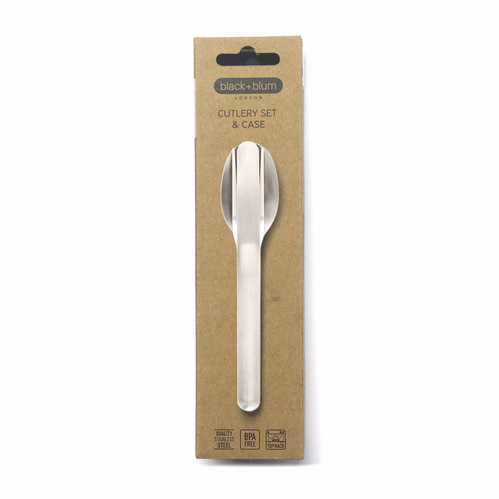 Set de cubiertos negro+Blum