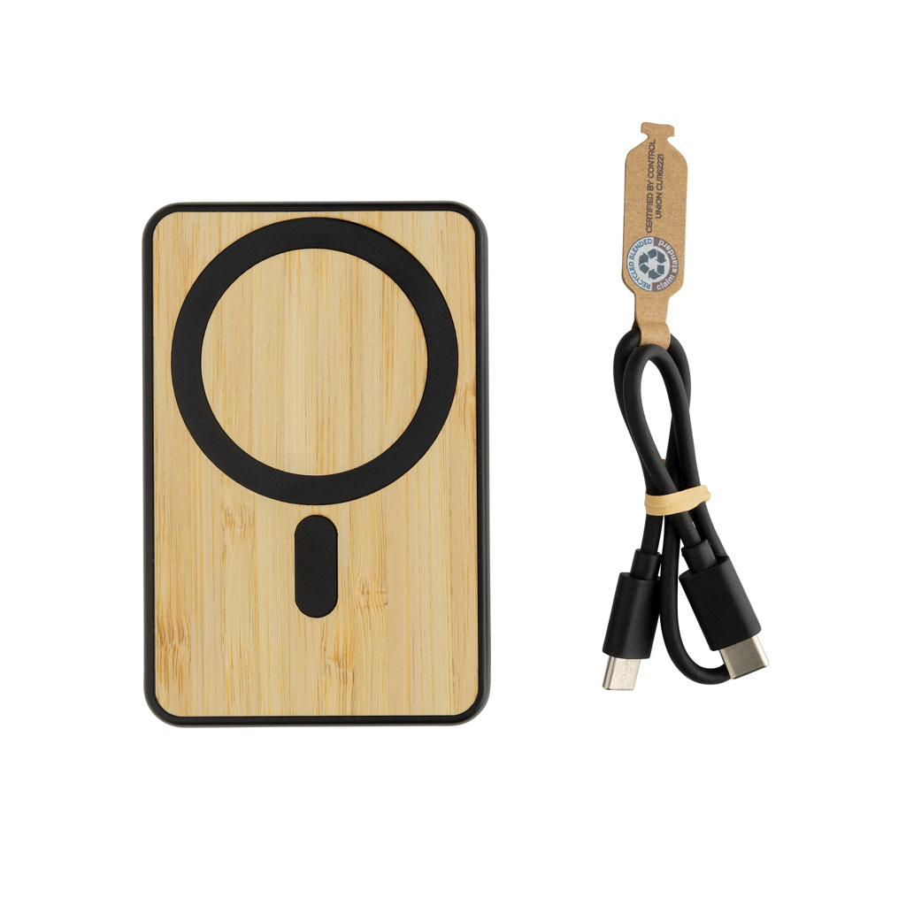 Powerbank magnático bambú Zen RCS rplastic 5.000 mAh