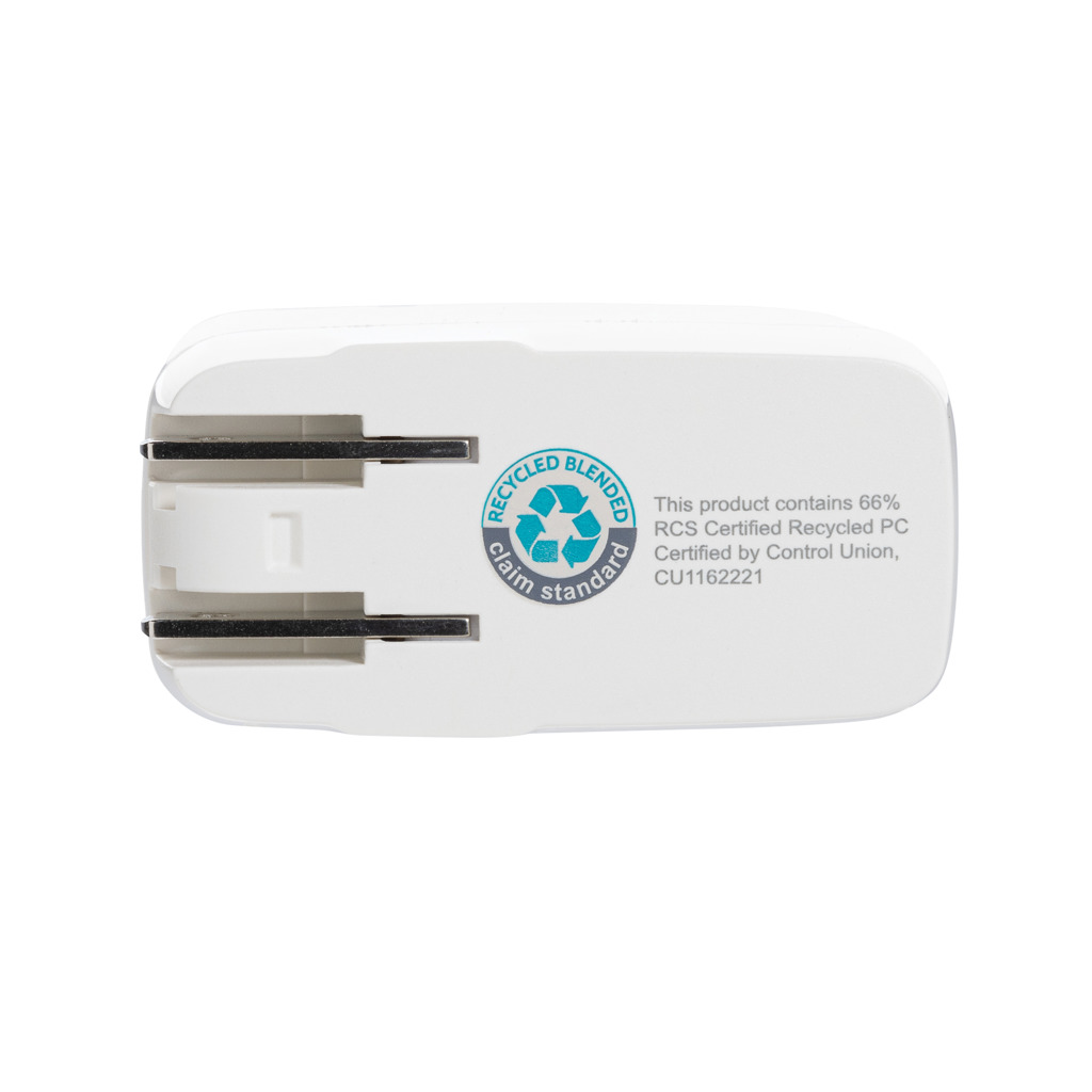 Cargador viaje de plástico Travel Charge Pro RCS con USB C