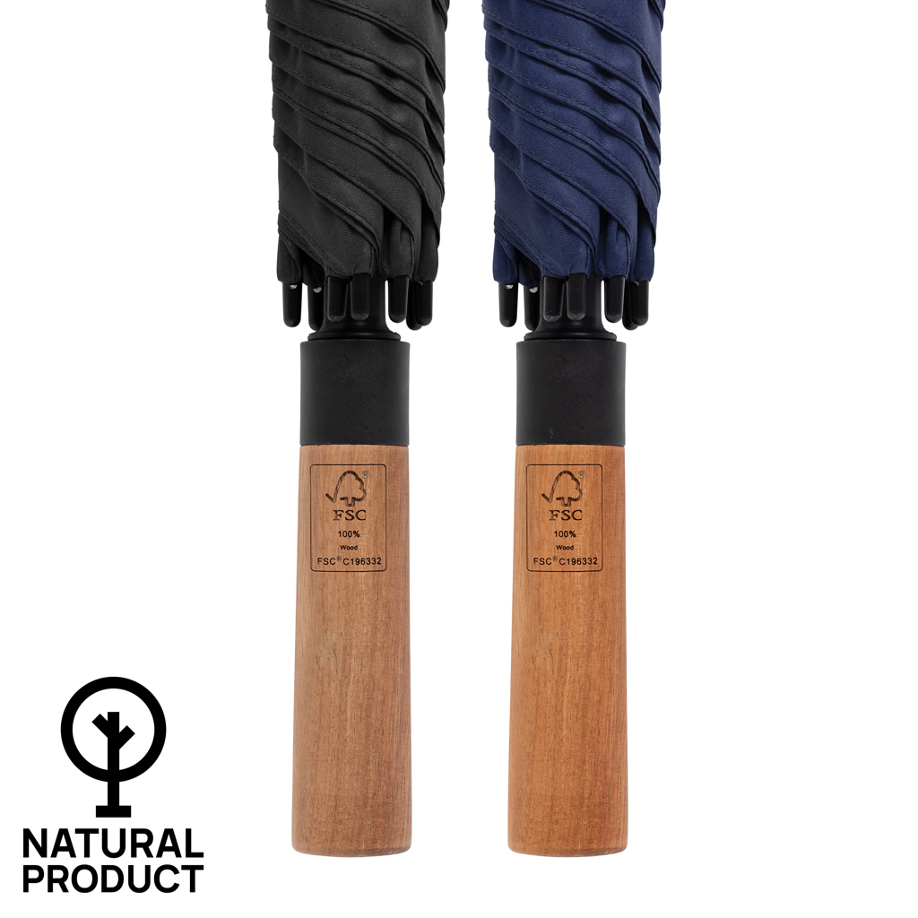 Paraguas automático RPET de acacia 30" Tony  Aware™
