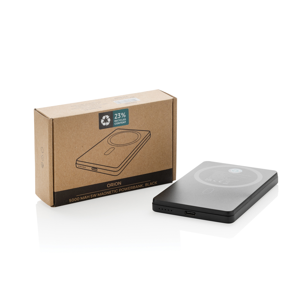 Powerbank Orion magnético 5000 mAh aluminio reciclado RCS