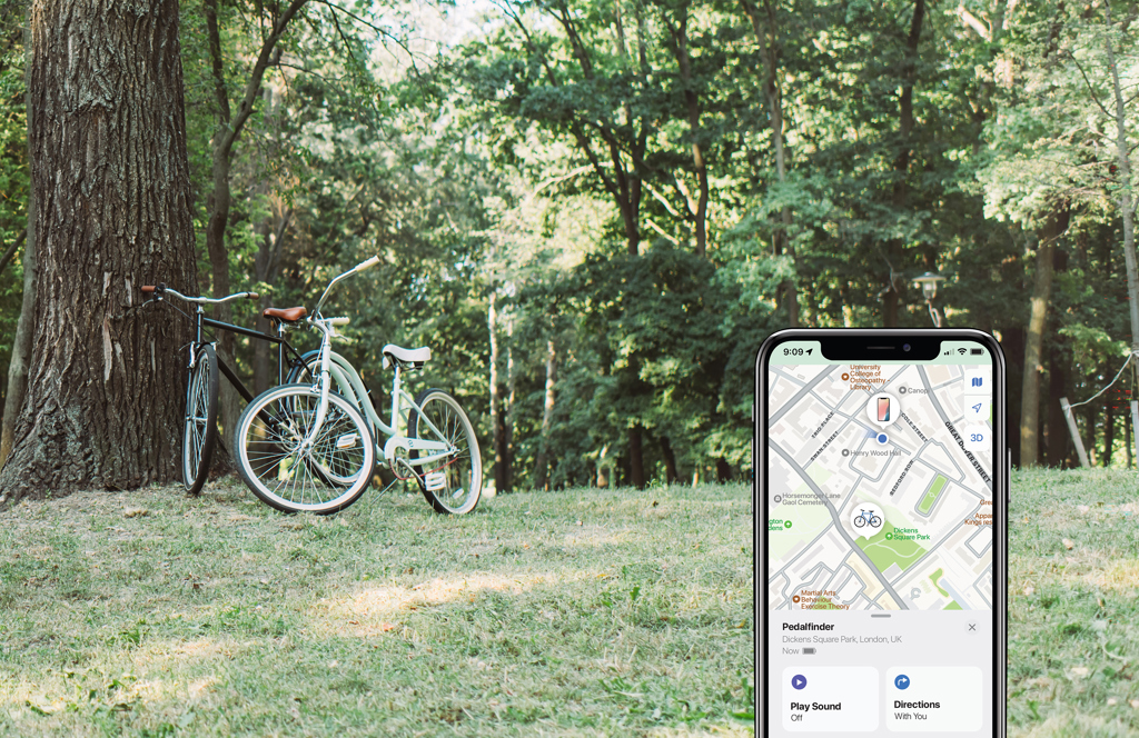 Timbre de bicicleta Pedalfinder con localizador