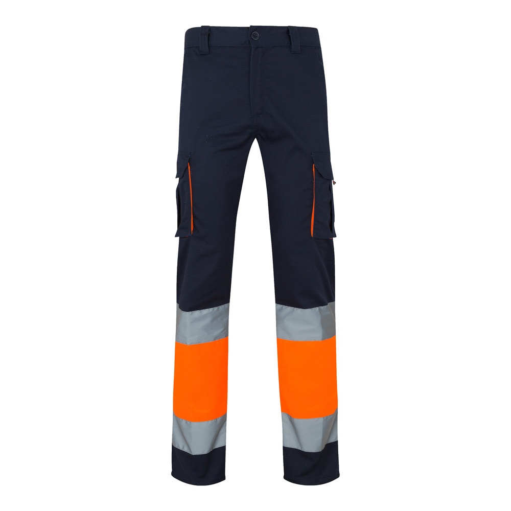 VL ZEUS. Pantalón elástico multibolsillos bicolor (240 g/m²), en algodón (46 %), EME (38 %) y poliéster (16 %)