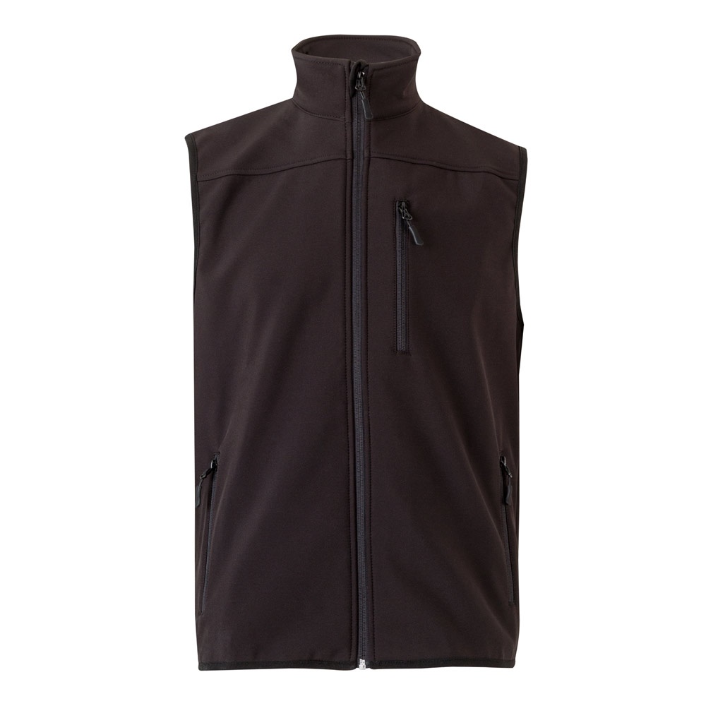 VL VARUNA. Chaleco soft shell (280g/m²), con forro polar, en poliéster (94%) y elastano (6%)