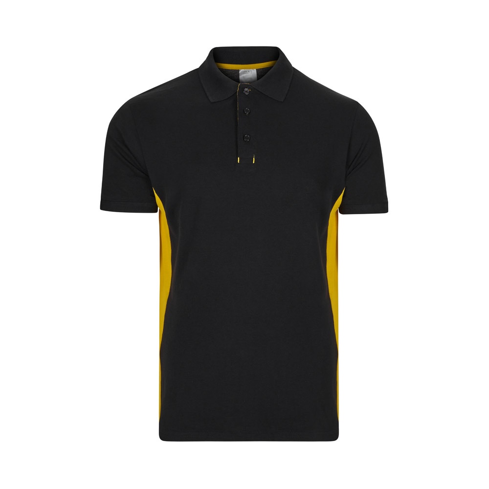 VL SUPAY. Polo piqué bicolor (180g/m²), manga corta, en algodón (60%) y poliéster (40%)