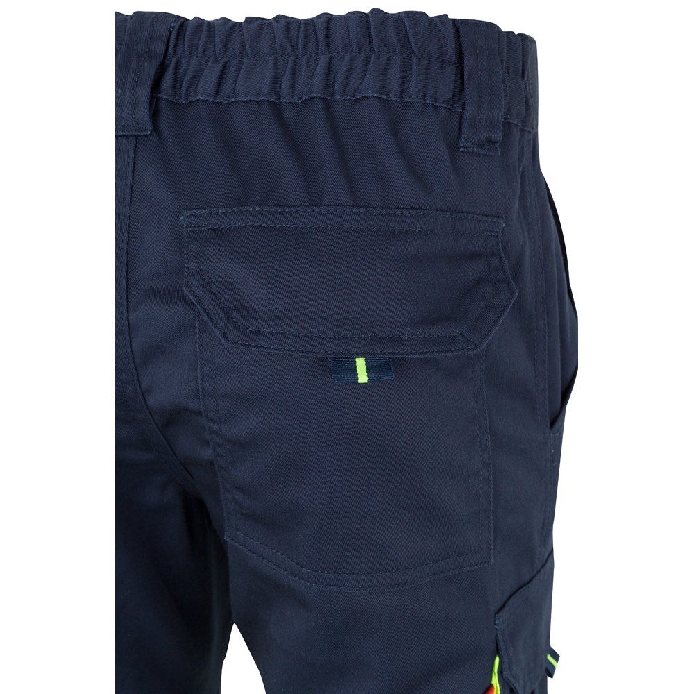 VL ZEUS. Pantalón elástico multibolsillos bicolor (240 g/m²), en algodón (46 %), EME (38 %) y poliéster (16 %)