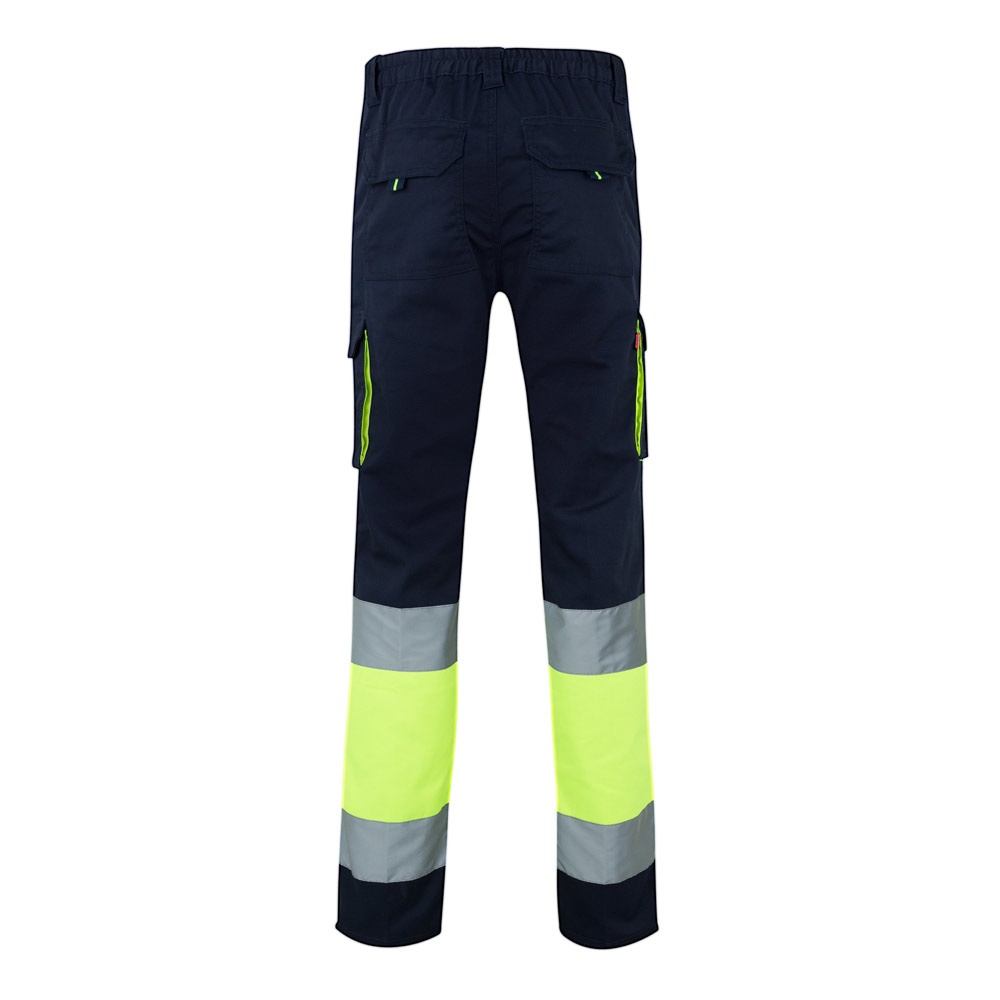 VL ZEUS. Pantalón elástico multibolsillos bicolor (240 g/m²), en algodón (46 %), EME (38 %) y poliéster (16 %)