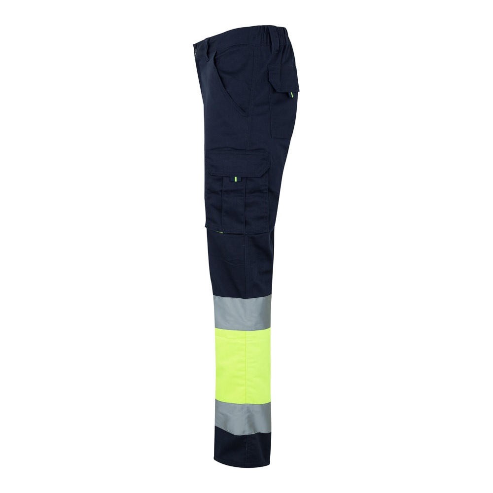 VL ZEUS. Pantalón elástico multibolsillos bicolor (240 g/m²), en algodón (46 %), EME (38 %) y poliéster (16 %)
