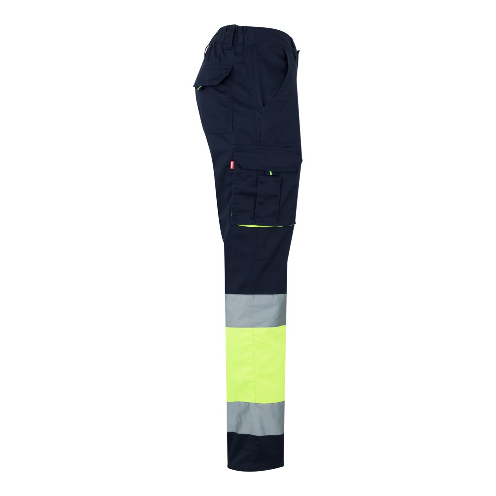VL ZEUS. Pantalón elástico multibolsillos bicolor (240 g/m²), en algodón (46 %), EME (38 %) y poliéster (16 %)
