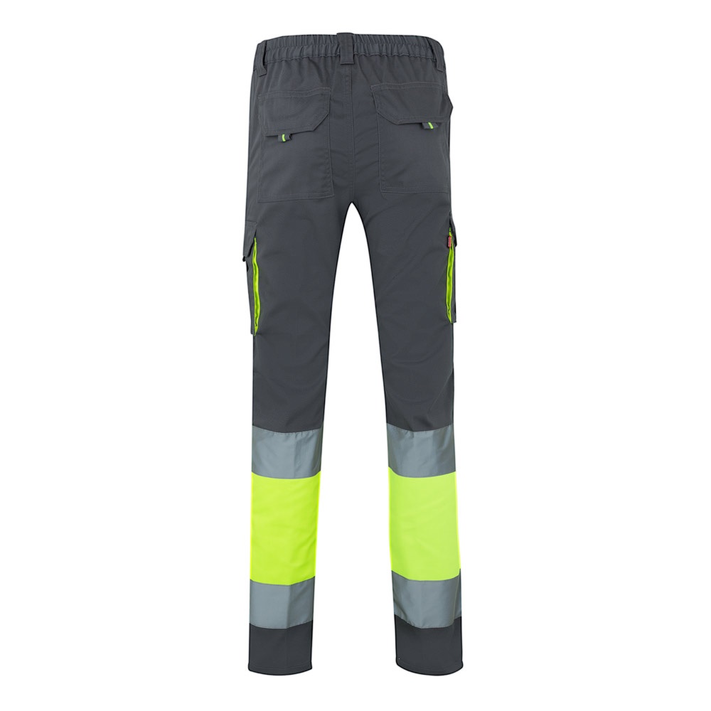 VL ZEUS. Pantalón elástico multibolsillos bicolor (240 g/m²), en algodón (46 %), EME (38 %) y poliéster (16 %)