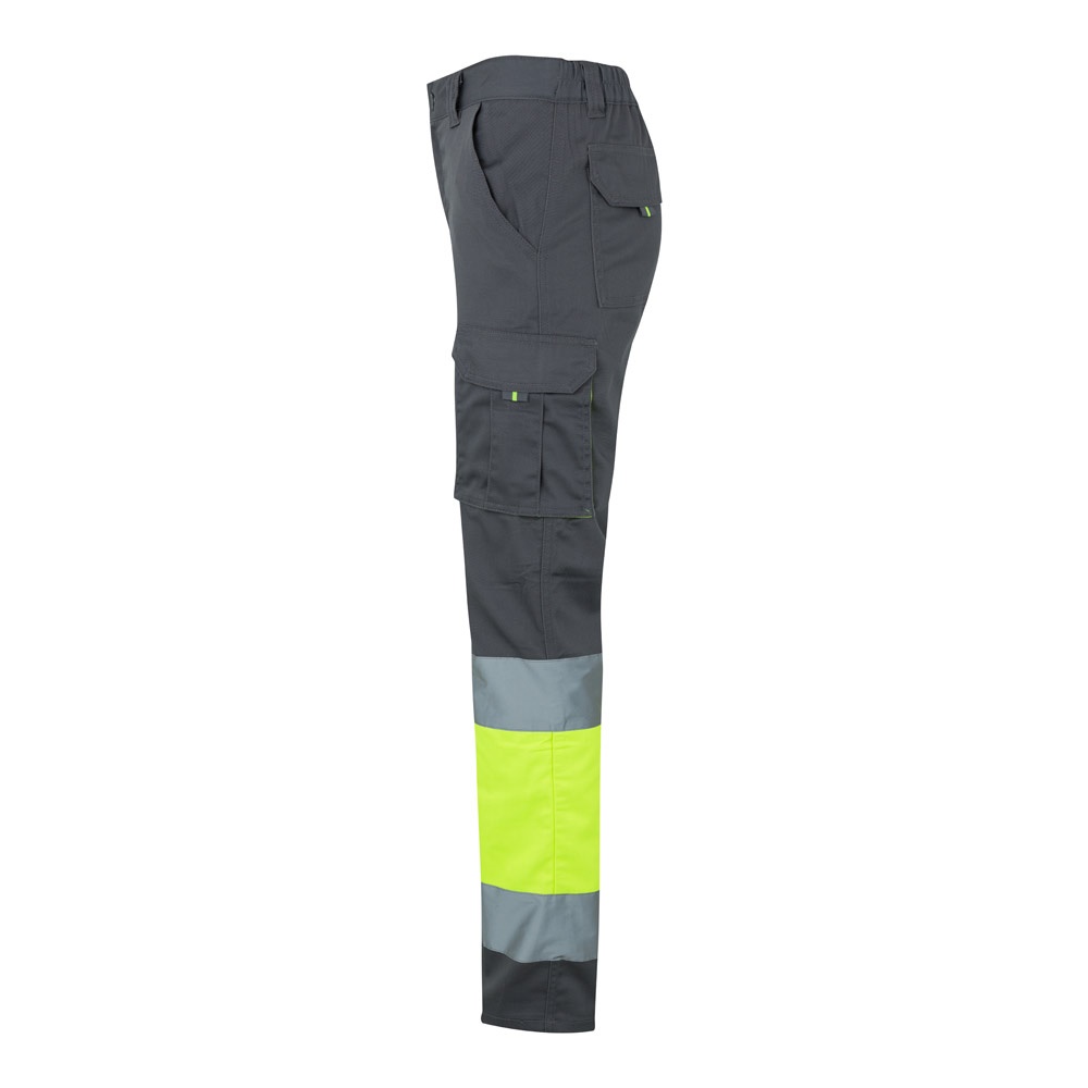 VL ZEUS. Pantalón elástico multibolsillos bicolor (240 g/m²), en algodón (46 %), EME (38 %) y poliéster (16 %)