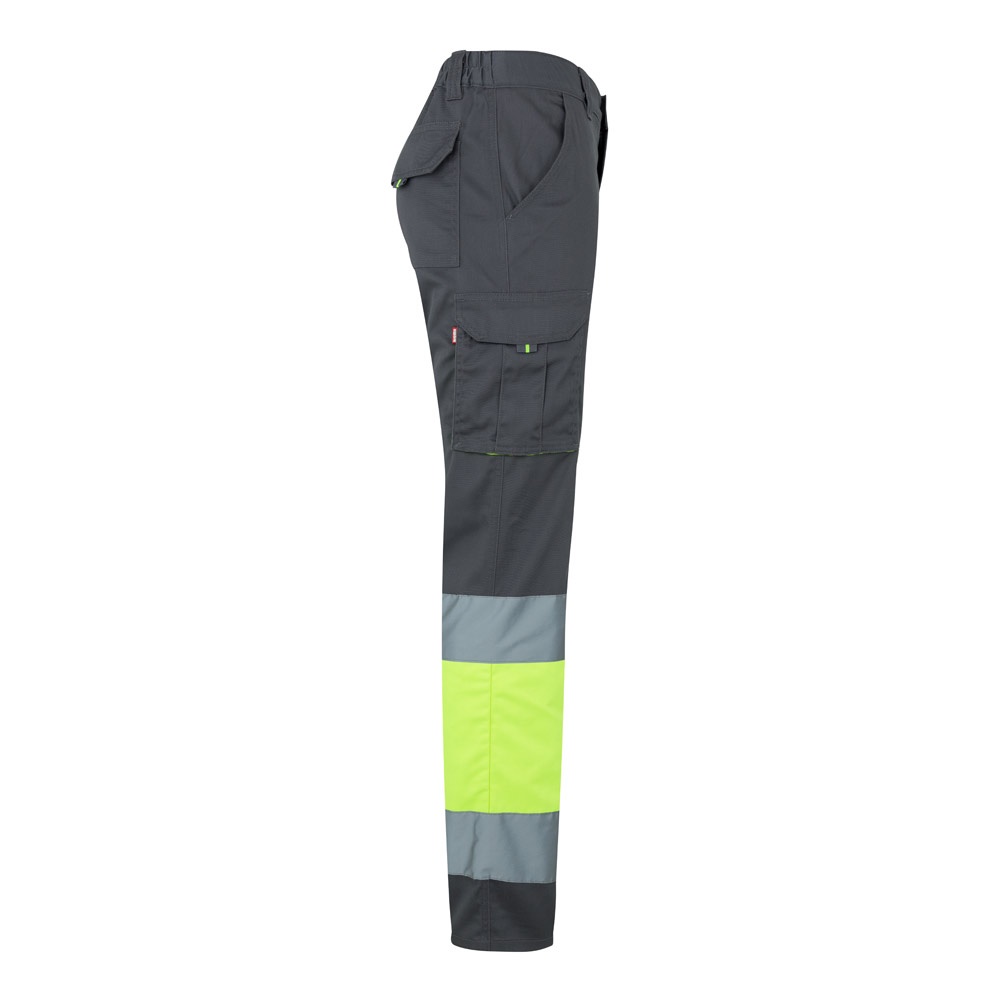 VL ZEUS. Pantalón elástico multibolsillos bicolor (240 g/m²), en algodón (46 %), EME (38 %) y poliéster (16 %)
