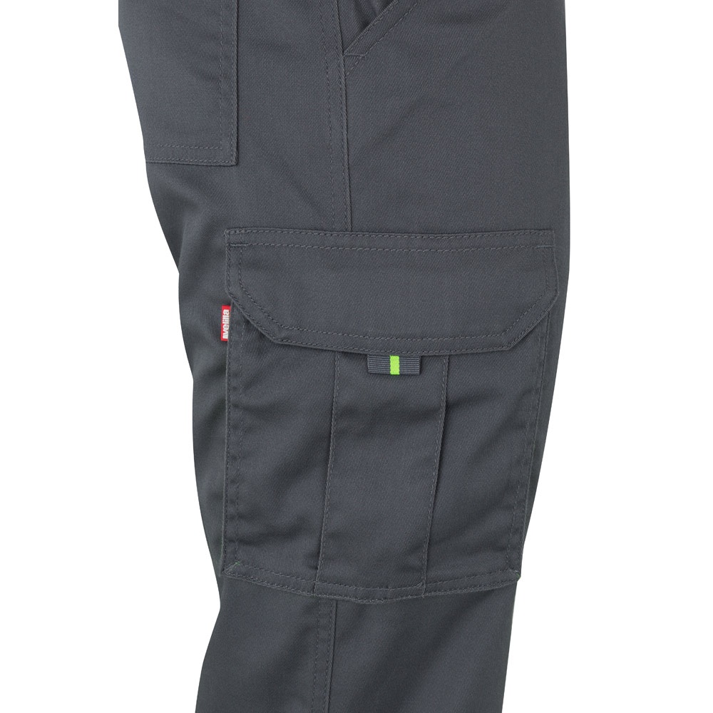 VL ZEUS. Pantalón elástico multibolsillos bicolor (240 g/m²), en algodón (46 %), EME (38 %) y poliéster (16 %)