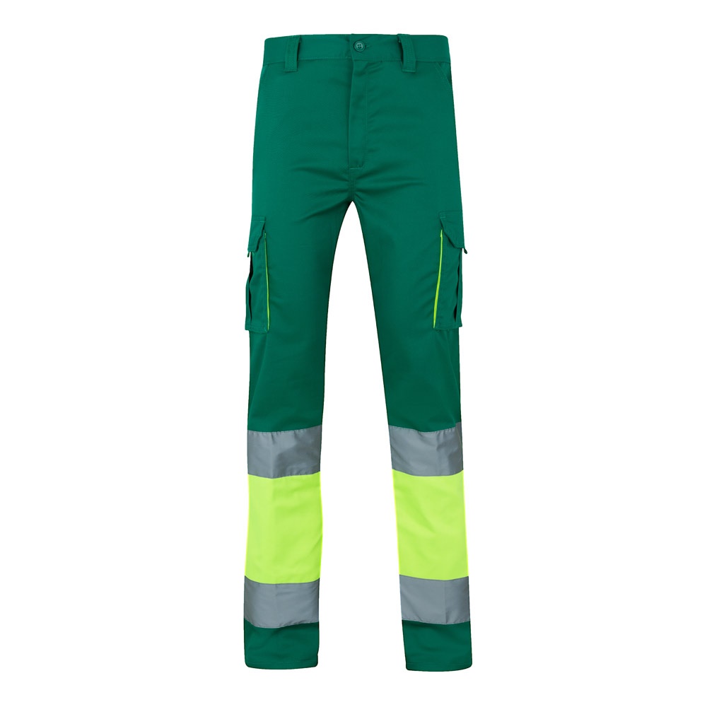 VL ZEUS. Pantalón elástico multibolsillos bicolor (240 g/m²), en algodón (46 %), EME (38 %) y poliéster (16 %)