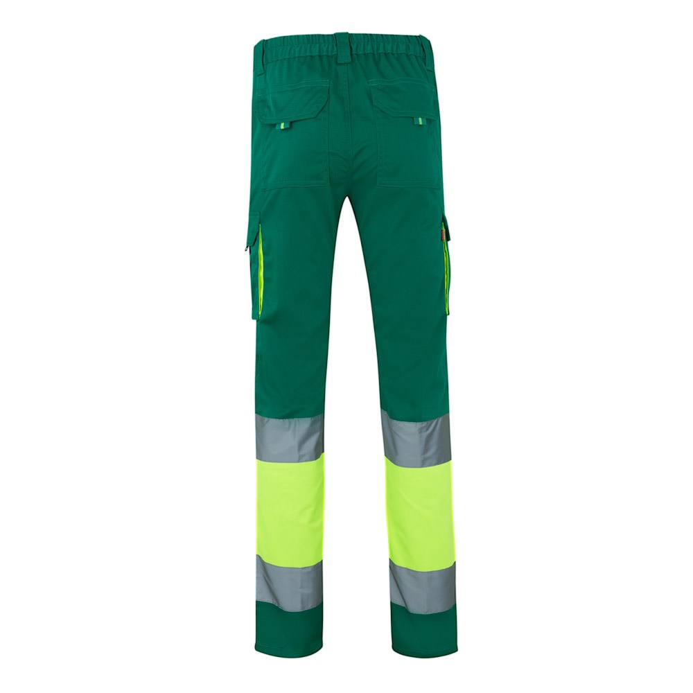 VL ZEUS. Pantalón elástico multibolsillos bicolor (240 g/m²), en algodón (46 %), EME (38 %) y poliéster (16 %)