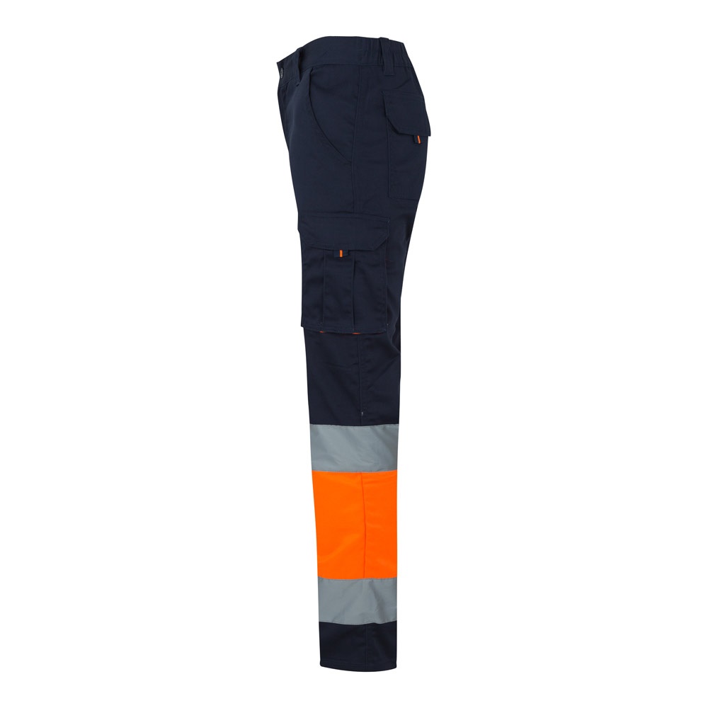 VL ZEUS. Pantalón elástico multibolsillos bicolor (240 g/m²), en algodón (46 %), EME (38 %) y poliéster (16 %)