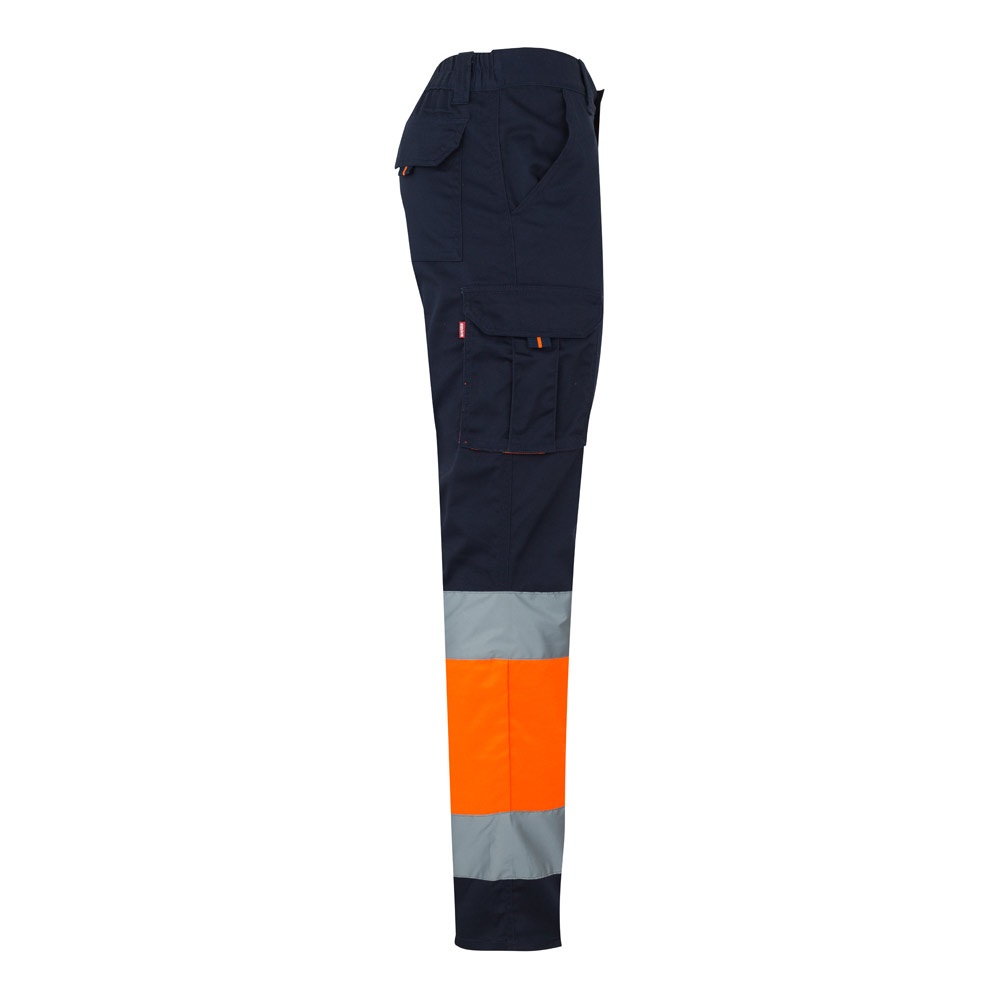 VL ZEUS. Pantalón elástico multibolsillos bicolor (240 g/m²), en algodón (46 %), EME (38 %) y poliéster (16 %)