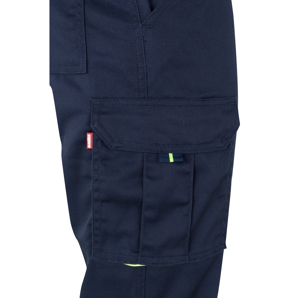 VL ZEUS. Pantalón elástico multibolsillos bicolor (240 g/m²), en algodón (46 %), EME (38 %) y poliéster (16 %)