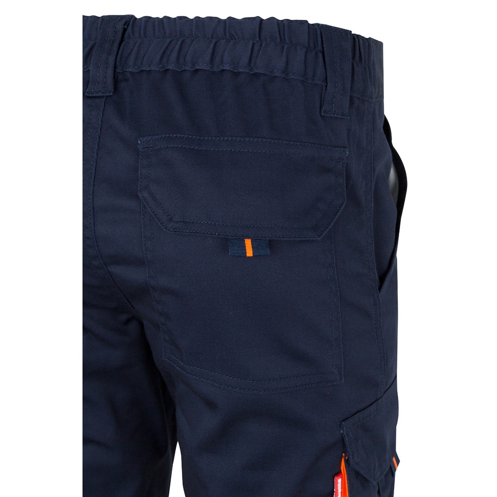 VL ZEUS. Pantalón elástico multibolsillos bicolor (240 g/m²), en algodón (46 %), EME (38 %) y poliéster (16 %)