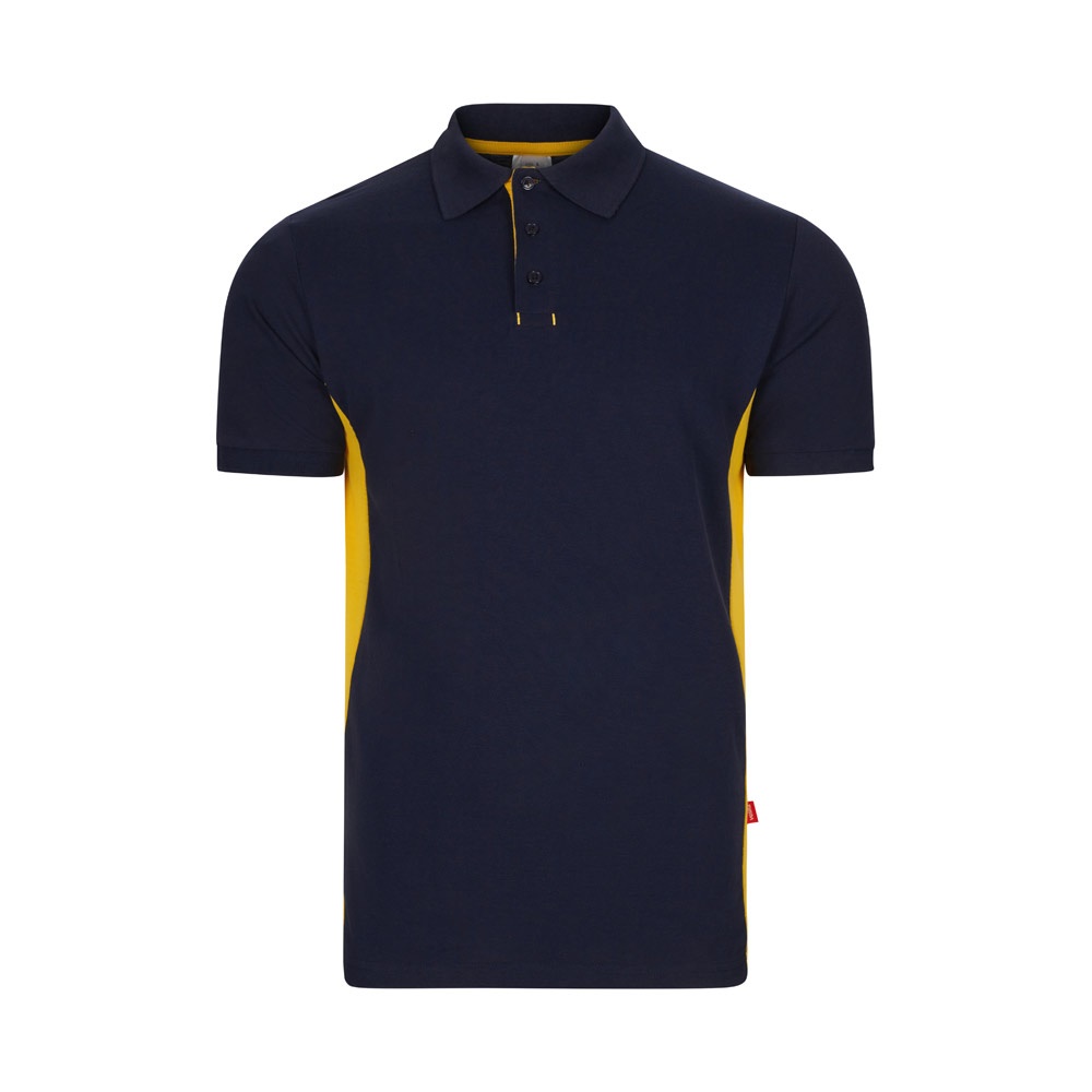 VL SUPAY. Polo piqué bicolor (180g/m²), manga corta, en algodón (60%) y poliéster (40%)