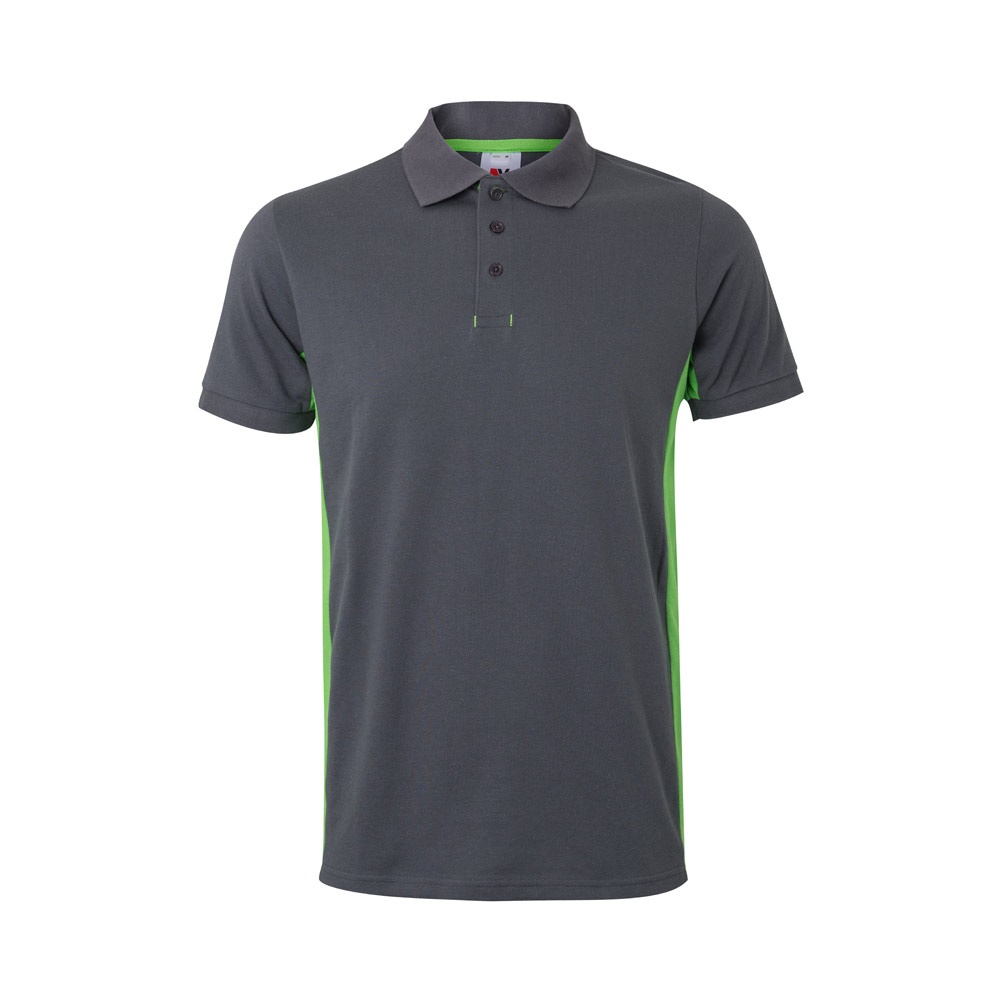 VL SUPAY. Polo piqué bicolor (180g/m²), manga corta, en algodón (60%) y poliéster (40%)