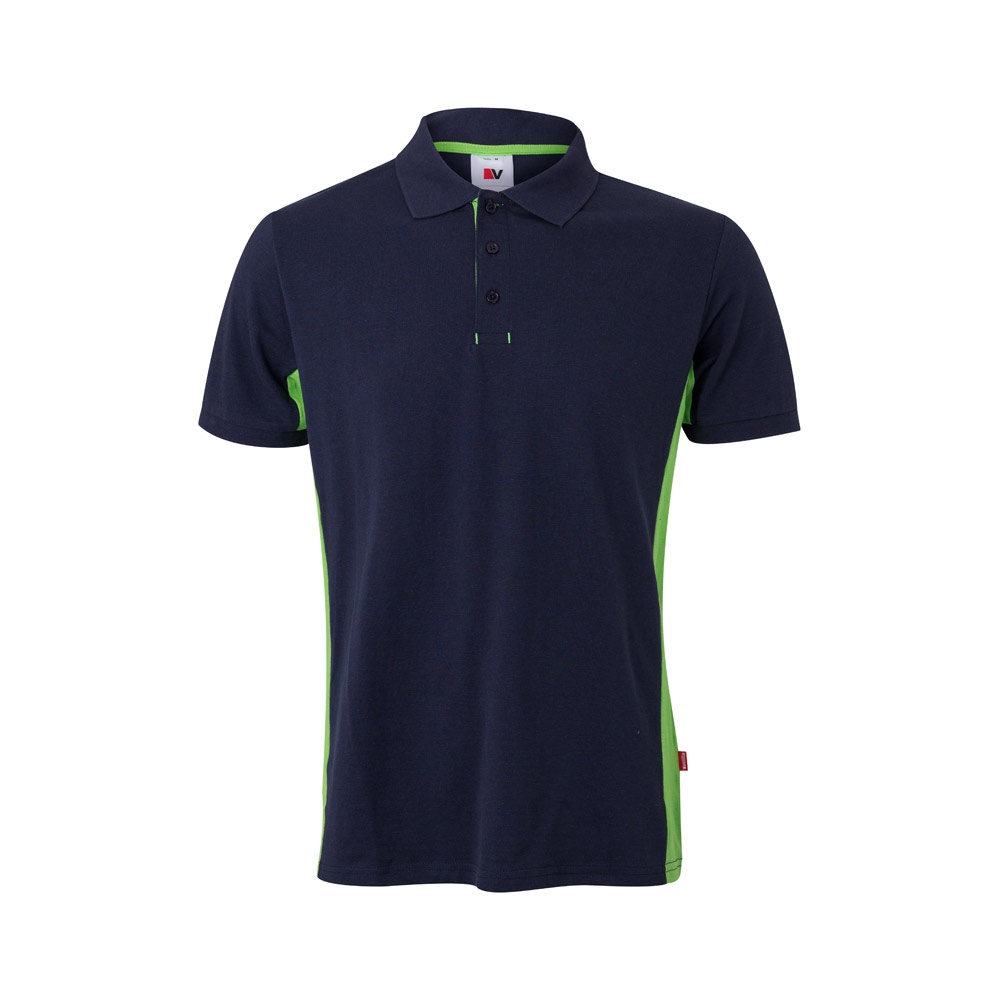 VL SUPAY. Polo piqué bicolor (180g/m²), manga corta, en algodón (60%) y poliéster (40%)