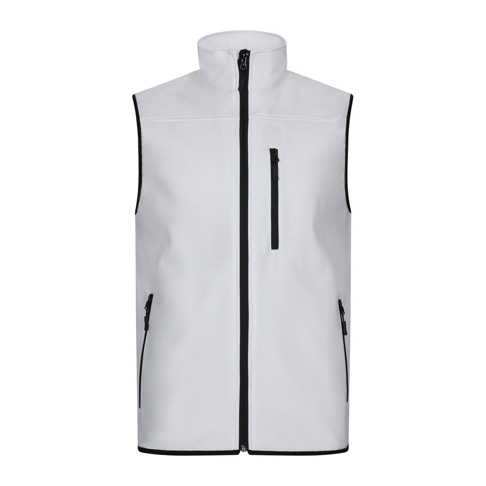 VL VARUNA. Chaleco soft shell (280g/m²), con forro polar, en poliéster (94%) y elastano (6%)