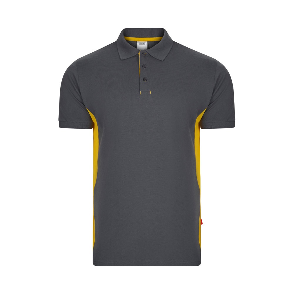 VL SUPAY. Polo piqué bicolor (180g/m²), manga corta, en algodón (60%) y poliéster (40%)