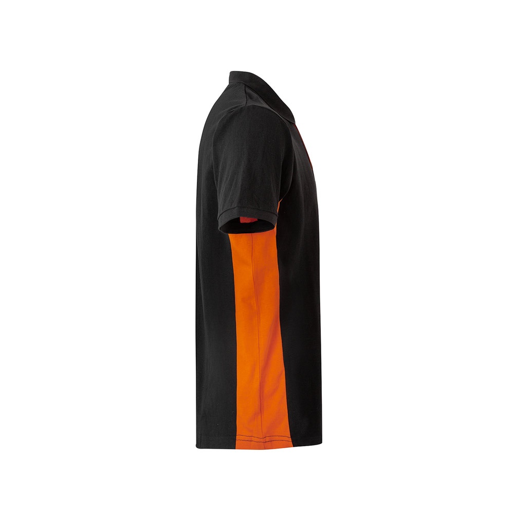 VL SUPAY. Polo piqué bicolor (180g/m²), manga corta, en algodón (60%) y poliéster (40%)