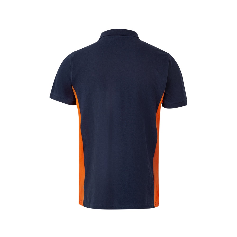 VL SUPAY. Polo piqué bicolor (180g/m²), manga corta, en algodón (60%) y poliéster (40%)