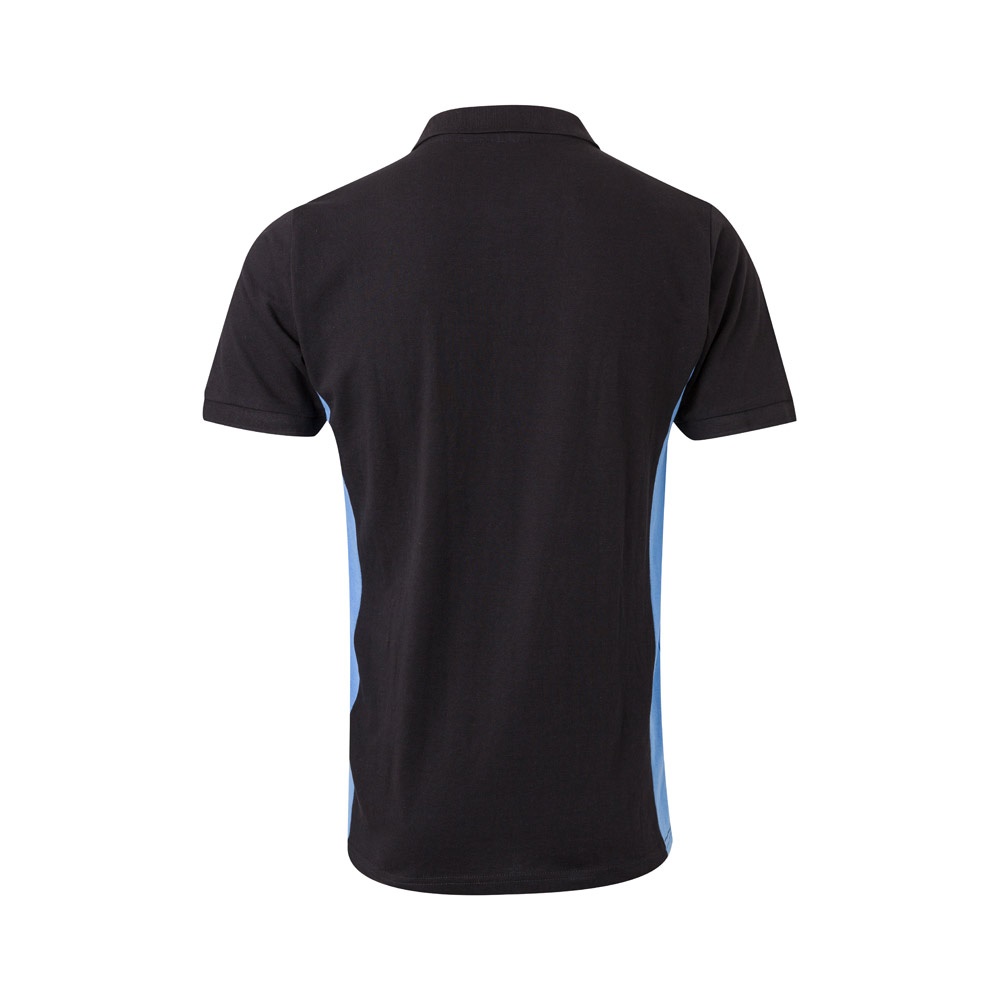 VL SUPAY. Polo piqué bicolor (180g/m²), manga corta, en algodón (60%) y poliéster (40%)