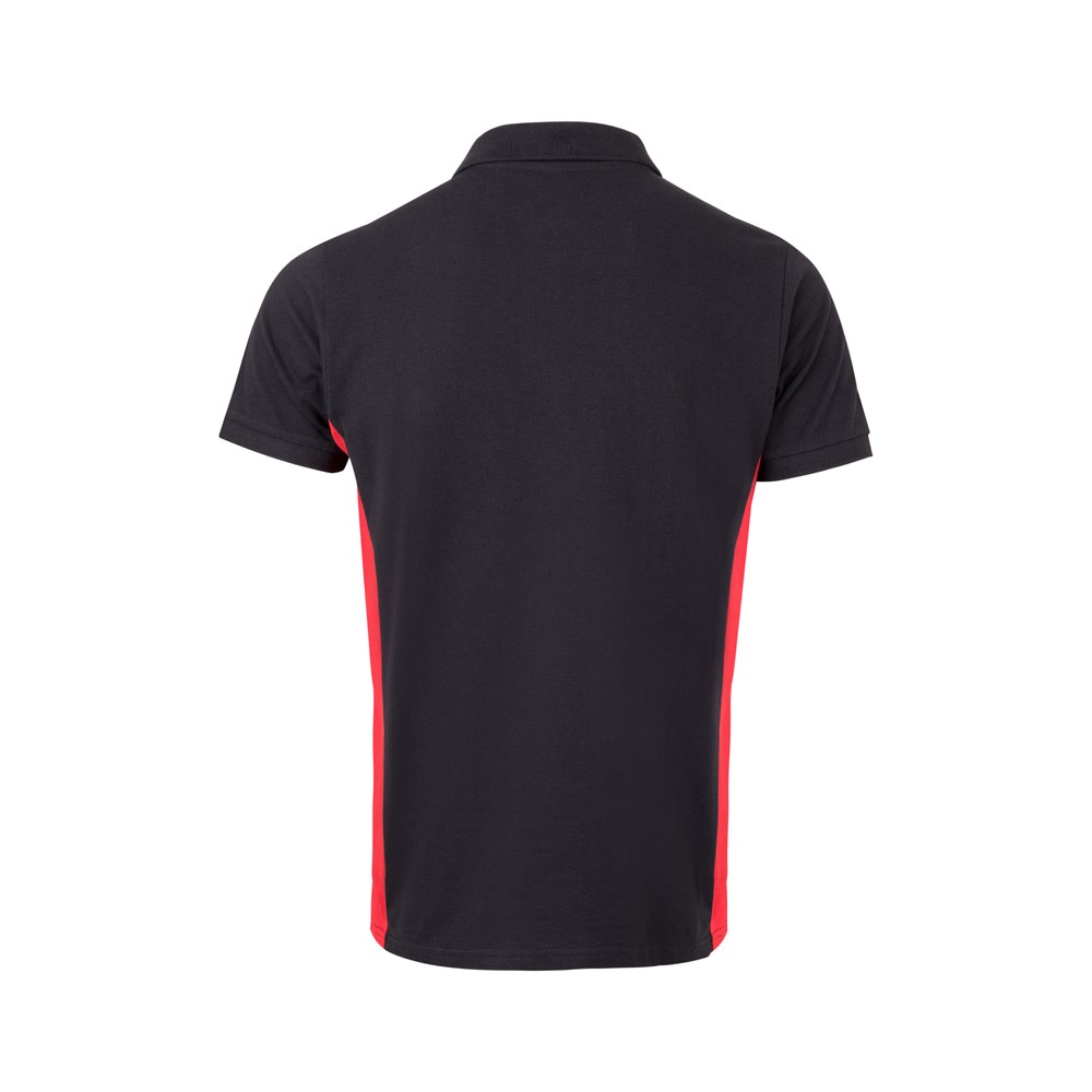VL SUPAY. Polo piqué bicolor (180g/m²), manga corta, en algodón (60%) y poliéster (40%)