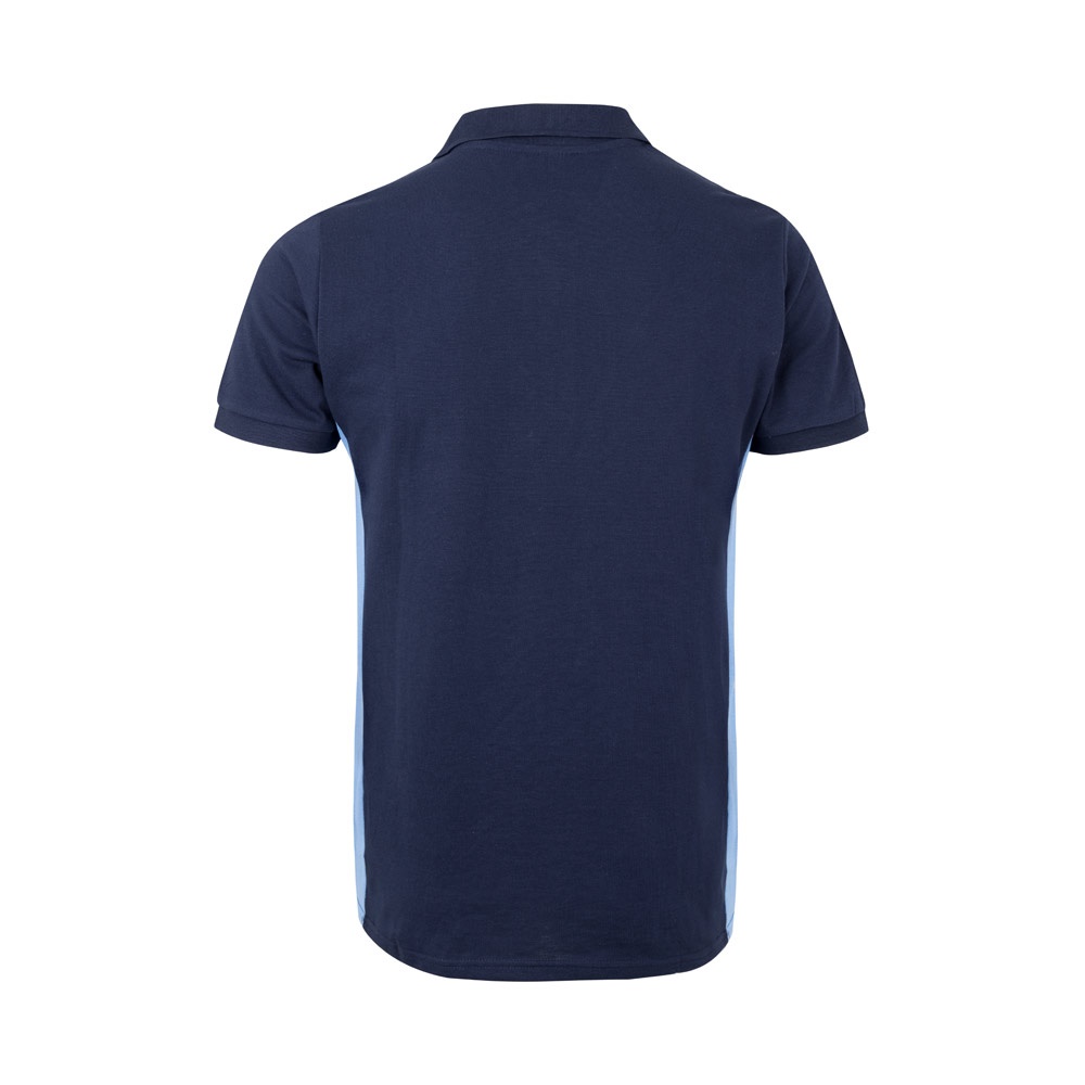 VL SUPAY. Polo piqué bicolor (180g/m²), manga corta, en algodón (60%) y poliéster (40%)