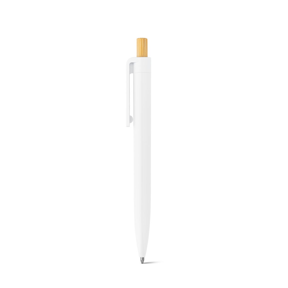 ZARA. Bolígrafo de ABS reciclado (100% rABS) con botón de bambú