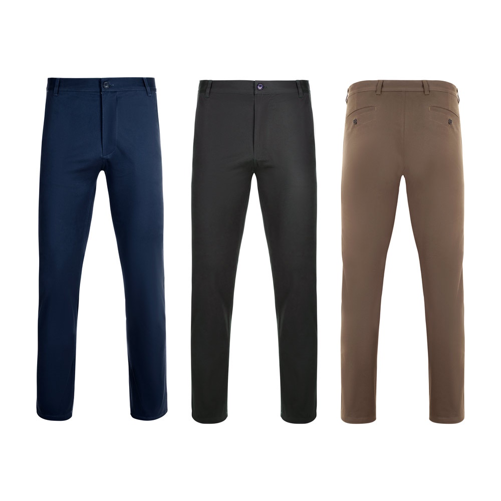 VL VISHNU. Pantalón chino unisex elástico (260g/m²), en algodón (98%) y elastano (2%)