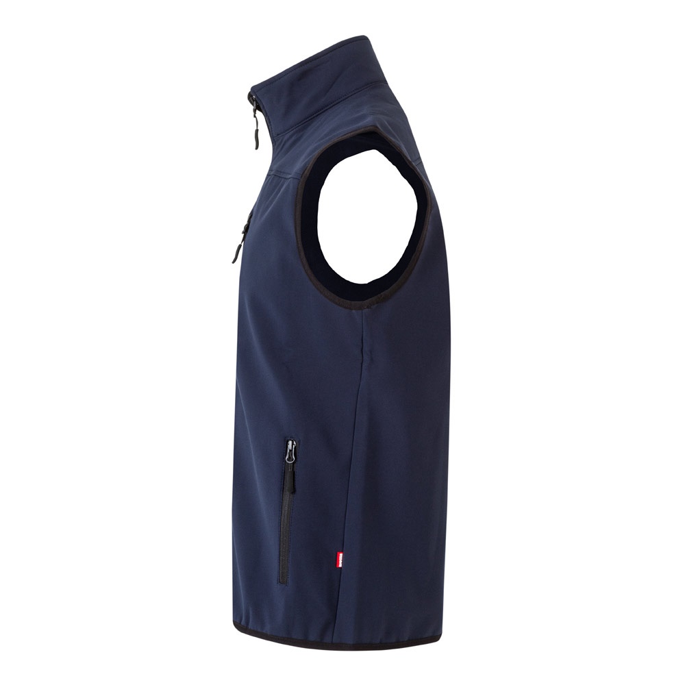 VL VARUNA. Chaleco soft shell (280g/m²), con forro polar, en poliéster (94%) y elastano (6%)