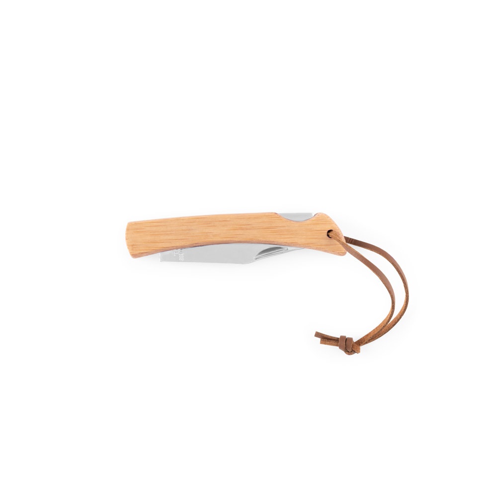 RANGER. Navaja de afeitar con hoja de acero inoxidable y mango de bambú