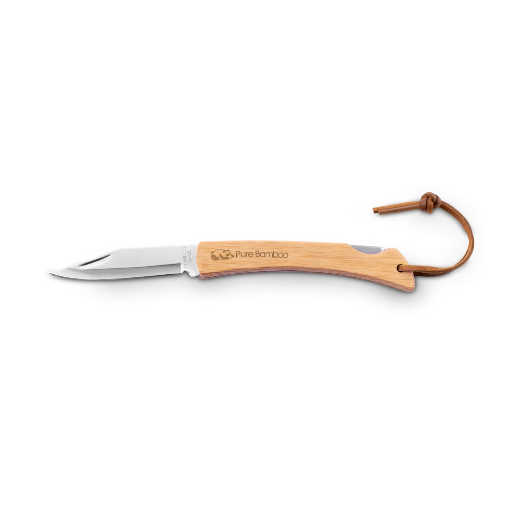 RANGER. Navaja de afeitar con hoja de acero inoxidable y mango de bambú