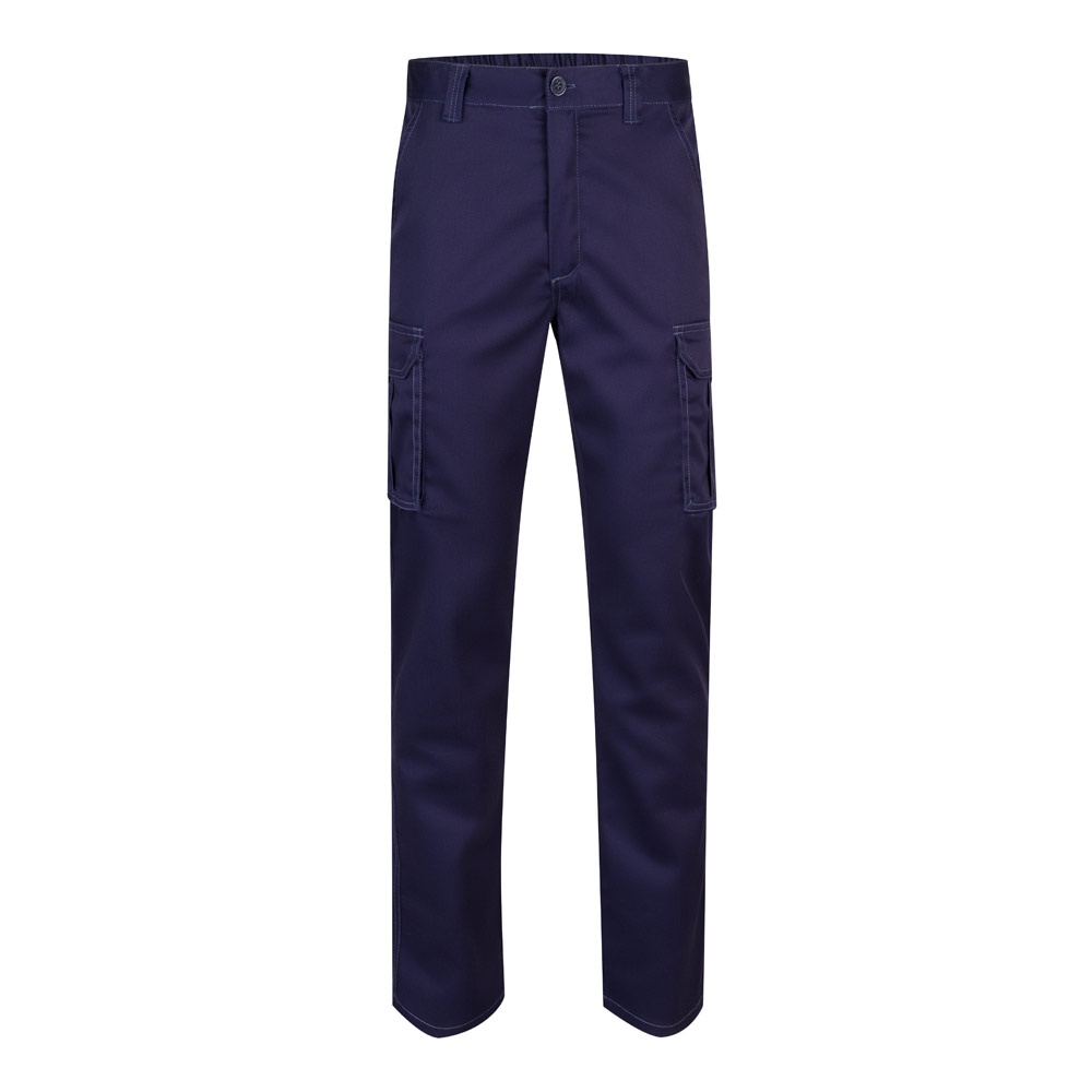VL LUGH. Pantalón elástico multibolsillos (240g/m²) en algodón (46%), EME (38%) y poliéster (16%)
