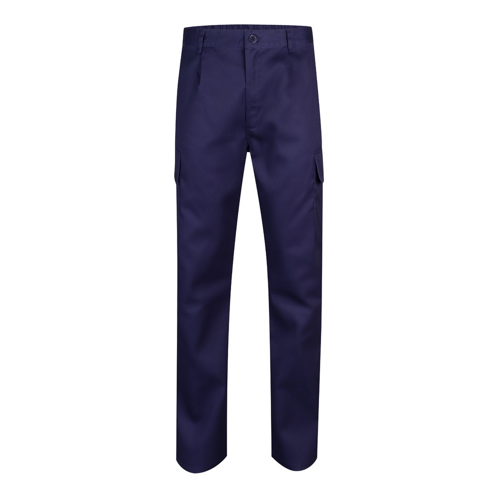 VL AINE. Pantalón multibolsillos de sarga (190g/m²), en algodón (20%) y poliéster (80%)