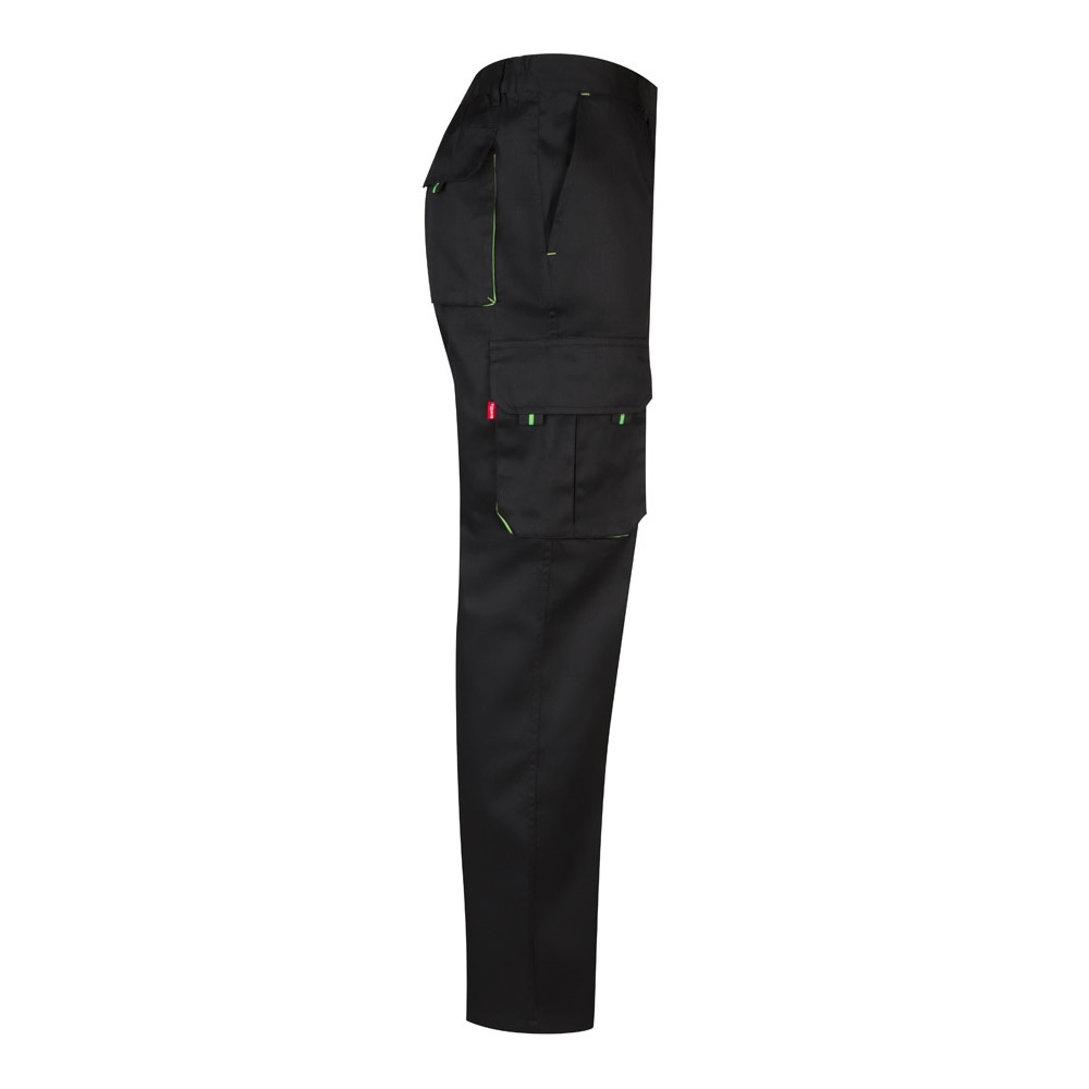 VL HYPNOS. Pantalón de sarga multibolsillos bicolor (200g/m²), en algodón (35%) y poliéster (65%)