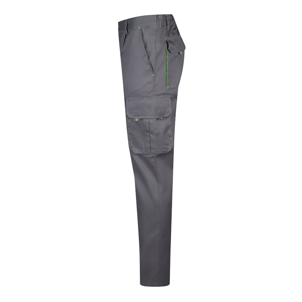 VL HYPNOS. Pantalón de sarga multibolsillos bicolor (200g/m²), en algodón (35%) y poliéster (65%)
