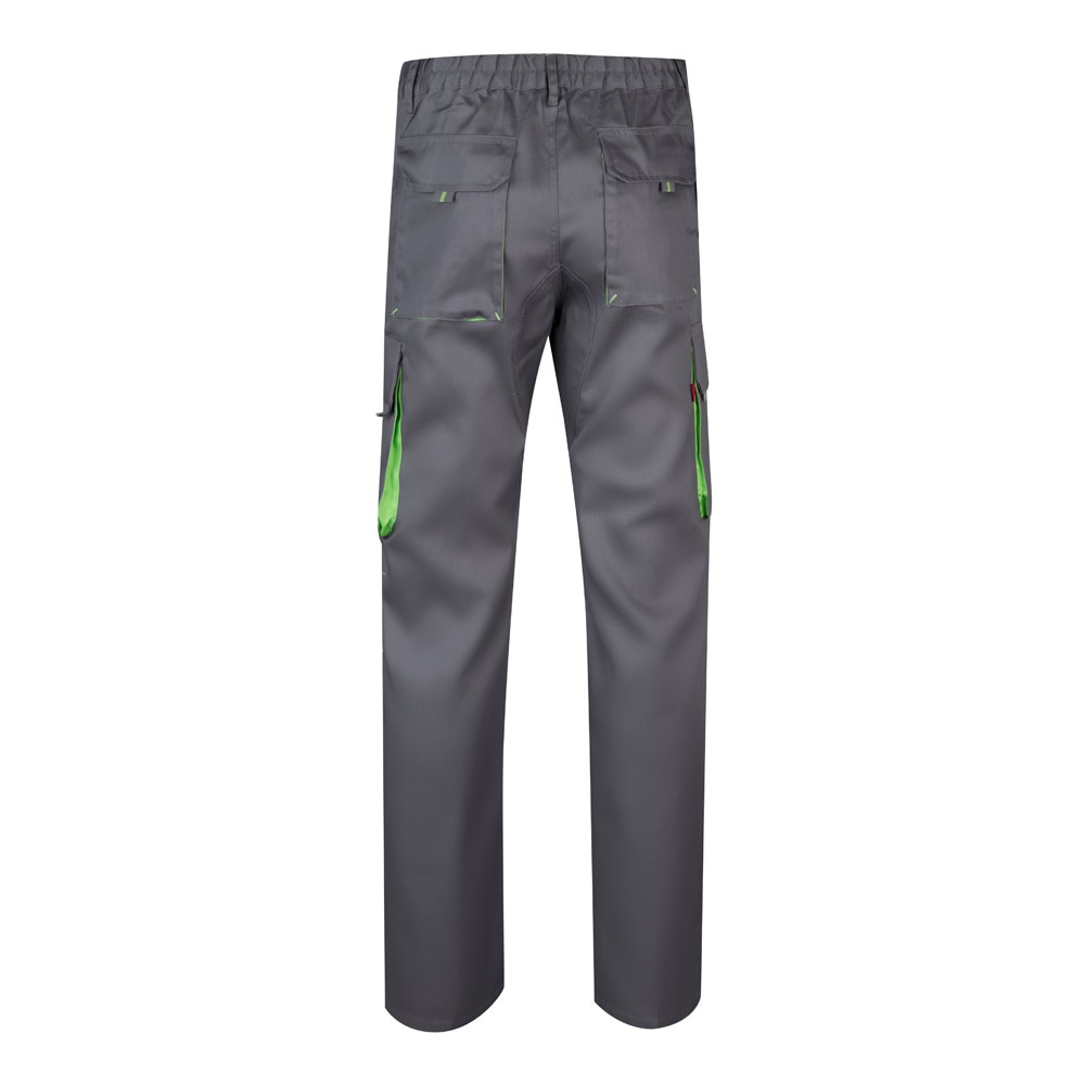 VL HYPNOS. Pantalón de sarga multibolsillos bicolor (200g/m²), en algodón (35%) y poliéster (65%)